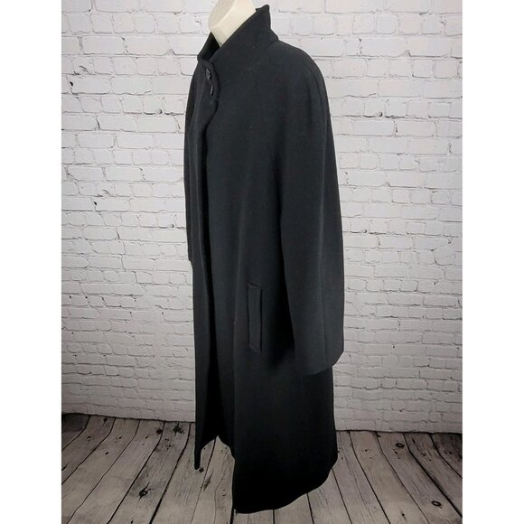 Preston & York Black Buttoned Lined Pockets Over Coat Size 1XW - Picture 12 of 13